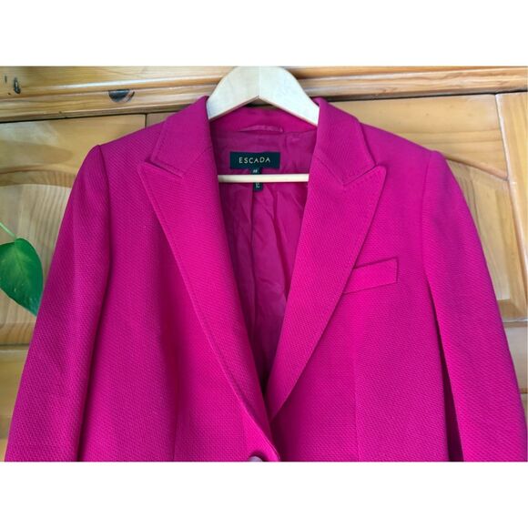 Escada Angora 98%Virgin Wool Pink Blazer Jacket Sz 38 Made In Croatia - Picture 5 of 16